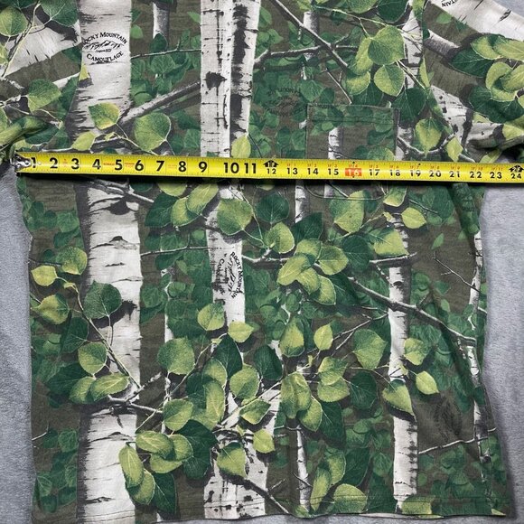 Vintage Rocky Mountain Camouflage Long Sleeve Shirt Large 100% Cotton Made USA - Picture 4 of 7